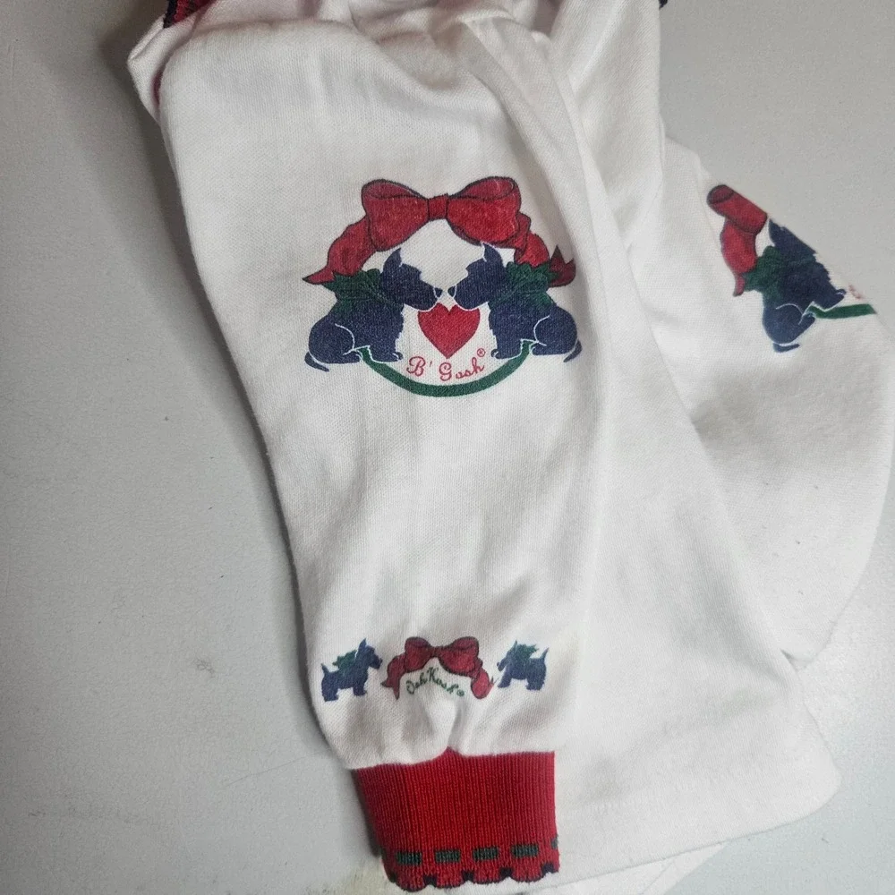 Vintage OshKosh B'Gosh Baby Girl Shirt Lot 18 Months Made in USA 90s Scottie Dog